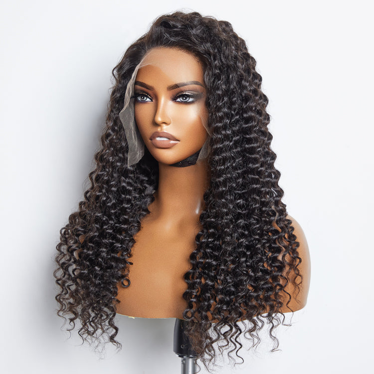 150% Density 13x6 PartingMax Glueless Lace Wig 3D Cap Pre-bleached Lace Front Wig Deep Wave