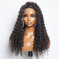 150% Density 13x6 PartingMax Glueless Lace Wig 3D Cap Pre-bleached Lace Front Wig Deep Wave