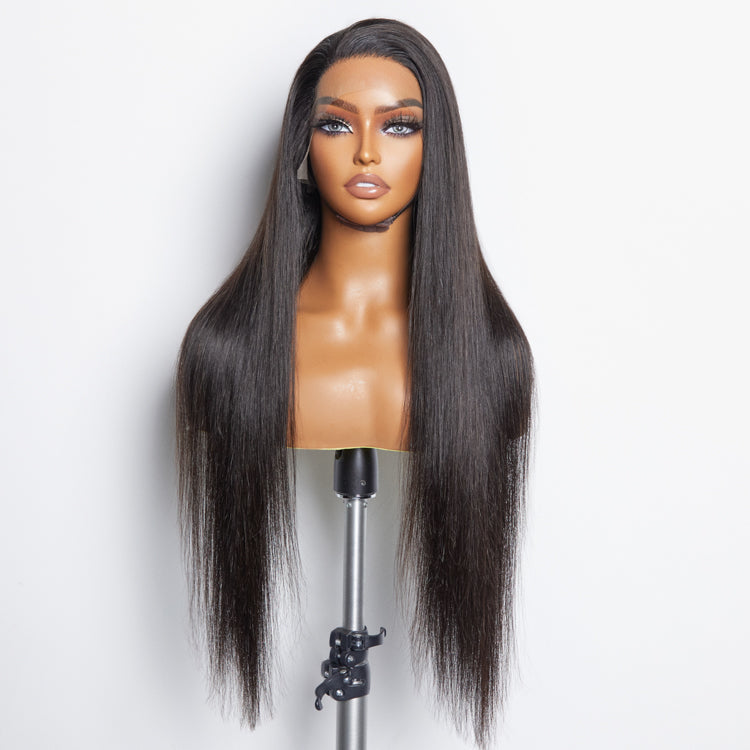 150% Density 13x6 PartingMax Glueless Lace Wig 3D Cap Pre-bleached Lace Front Wig Straight