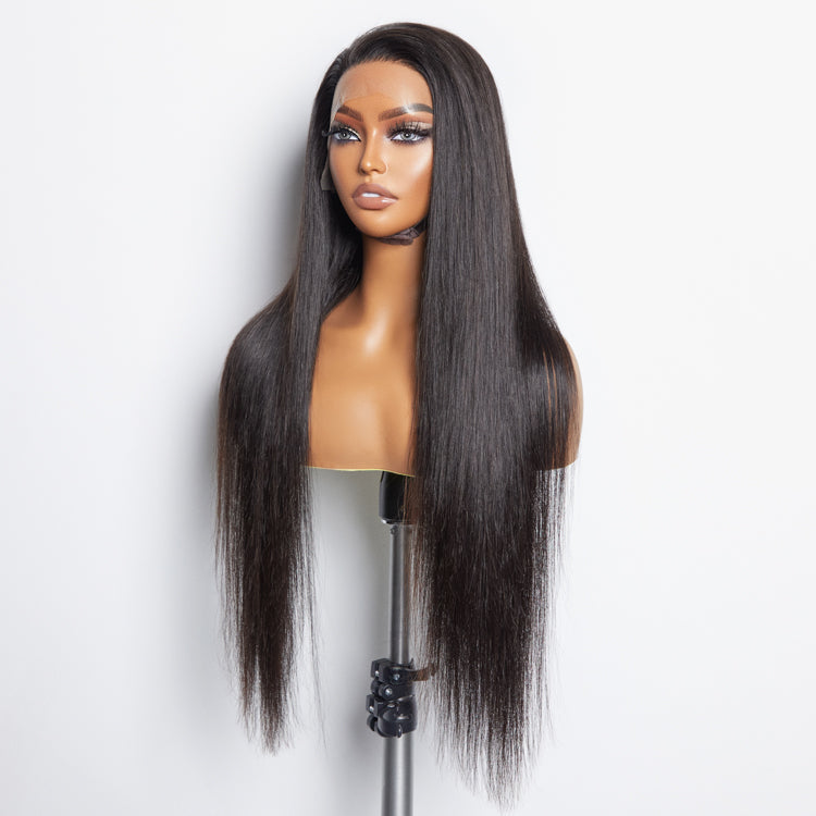 150% Density 13x6 PartingMax Glueless Lace Wig 3D Cap Pre-bleached Lace Front Wig Straight