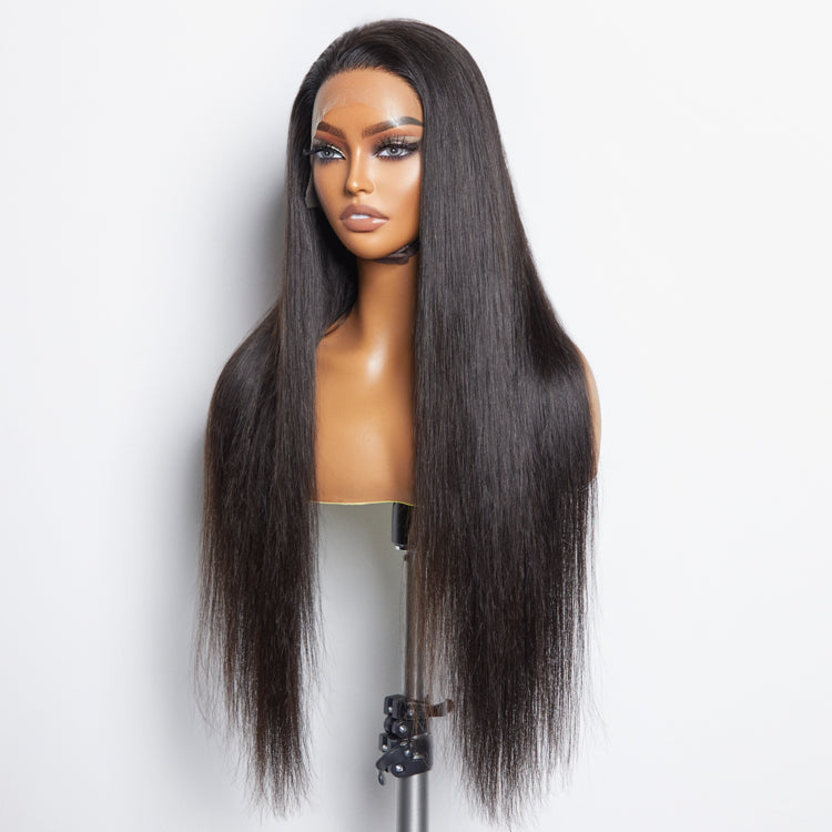 150% Density 13x6 PartingMax Glueless Lace Wig 3D Cap Pre-bleached Lace Front Wig Straight