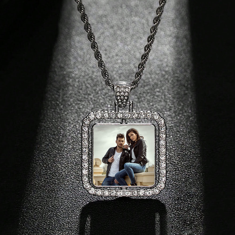 Custom-Made, Ships in 5-7 Days Men's photo customized necklace