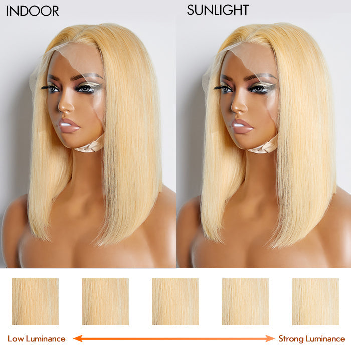 150% Density Pre-Plucked 13x4 Lace Frontal Bob Wig Straight #613