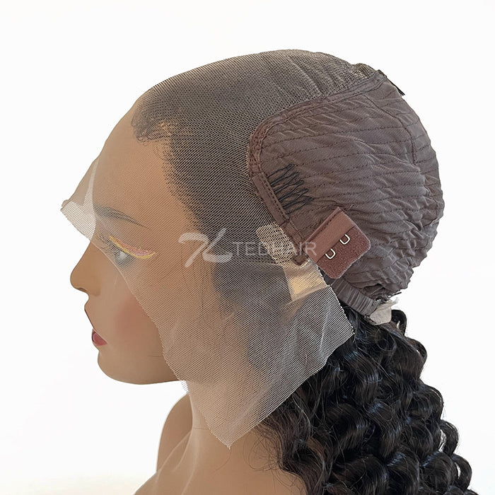 150% Density 13x6 PartingMax Glueless Lace Wig 3D Cap Pre-bleached Lace Front Wig Deep Wave