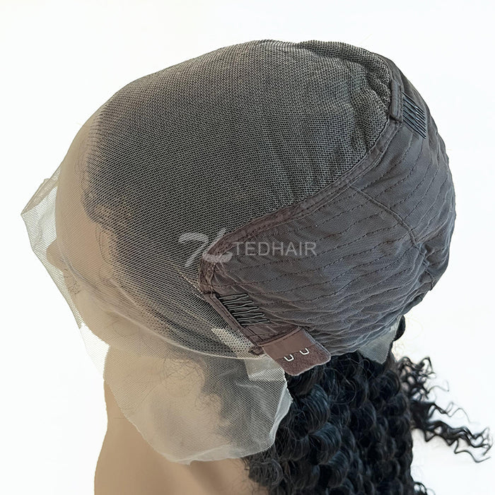150% Density 13x6 PartingMax Glueless Lace Wig 3D Cap Pre-bleached Lace Front Wig Deep Wave