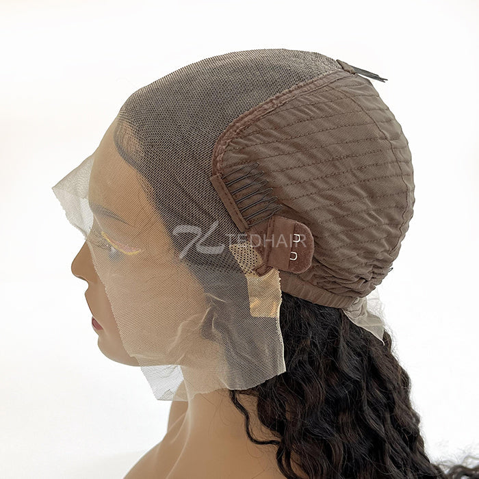 150% Density 13x6 PartingMax Glueless Lace Wig 3D Cap Pre-bleached Lace Front Wig Water Wave