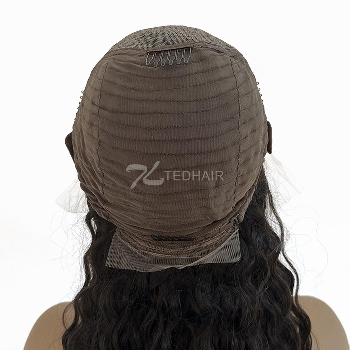 150% Density 13x6 PartingMax Glueless Lace Wig 3D Cap Pre-bleached Lace Front Wig Water Wave