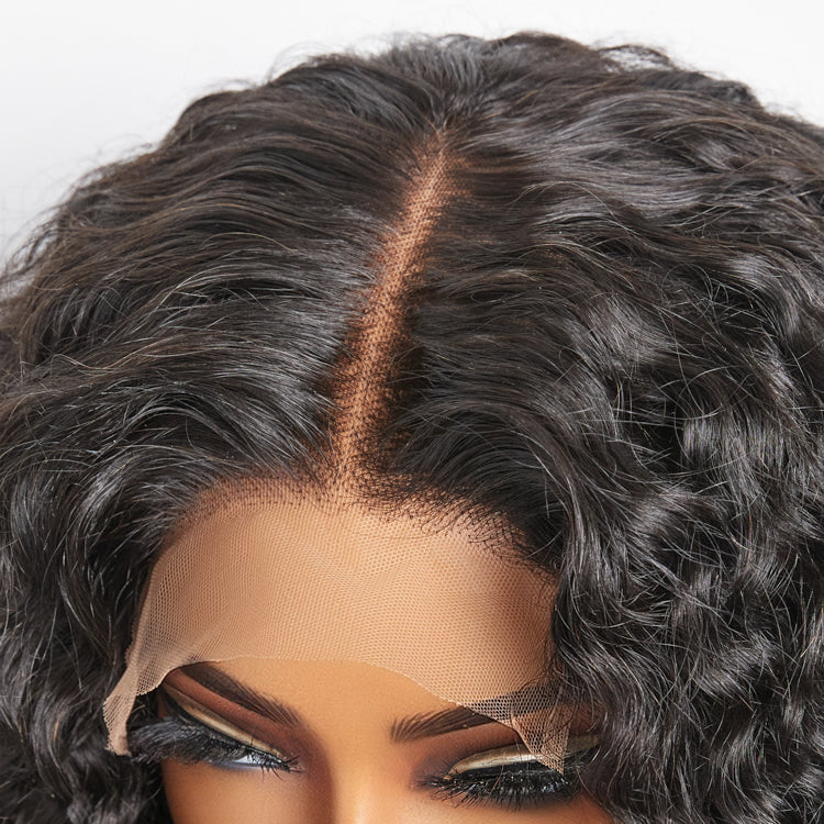 150% Density 5x5 Glueless Lace Closure Bob Wig Water Wave