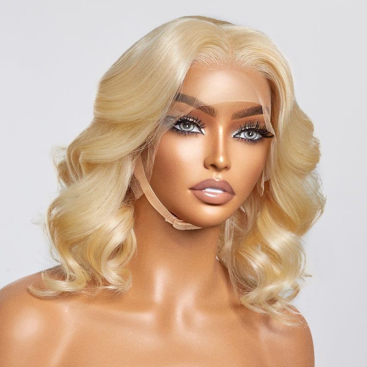 150% Density 13x4 Pre-Plucked Lace Frontal Bob Wig Body Wave #613