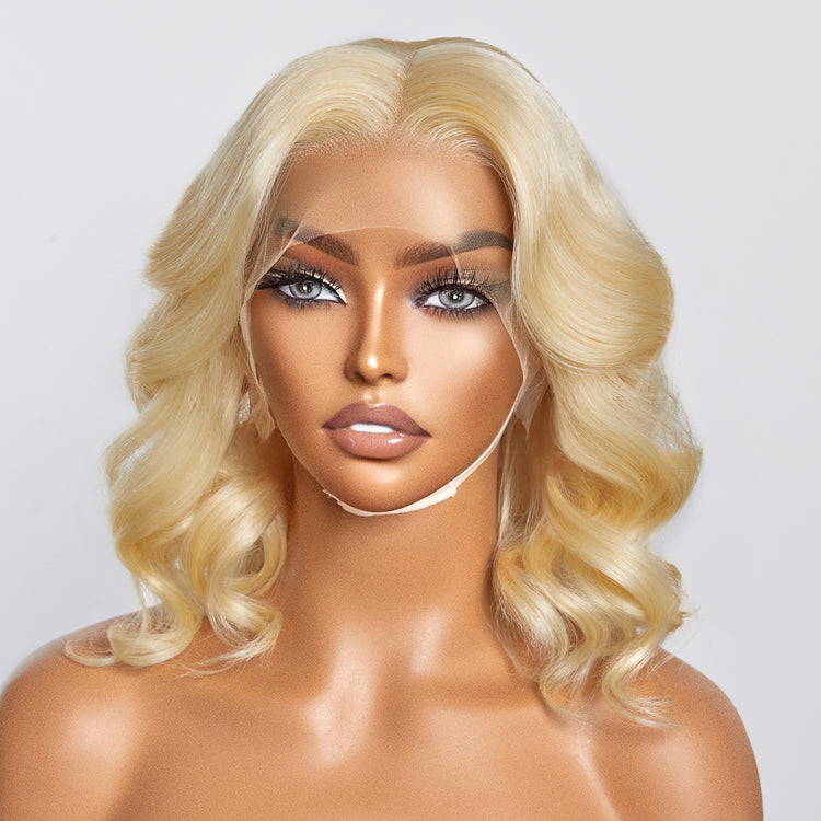 150% Density 13x4 Pre-Plucked Lace Frontal Bob Wig Body Wave #613