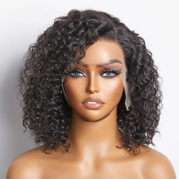 150% Density 13x4 Pre-Plucked Lace Frontal Bob Wig Curly