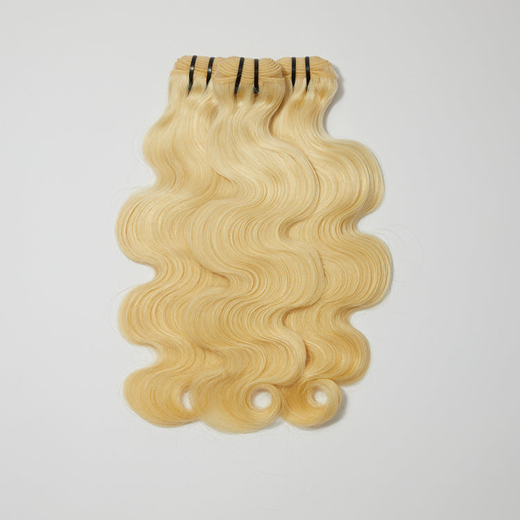 12A Premium Raw Indian Hair #613 Lightest Blonde Body Wave 12-30''