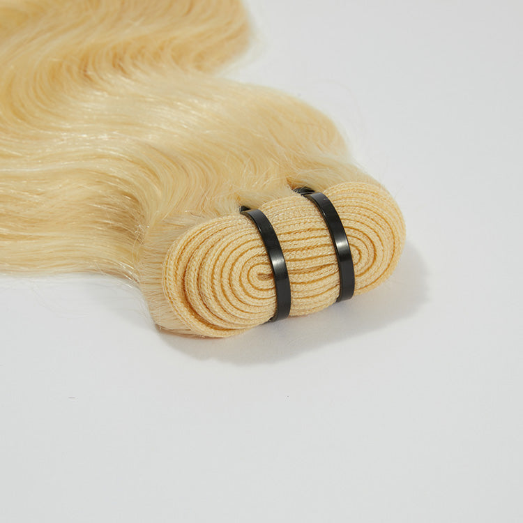 12A Premium Raw Indian Hair #613 Lightest Blonde Body Wave 12-30''