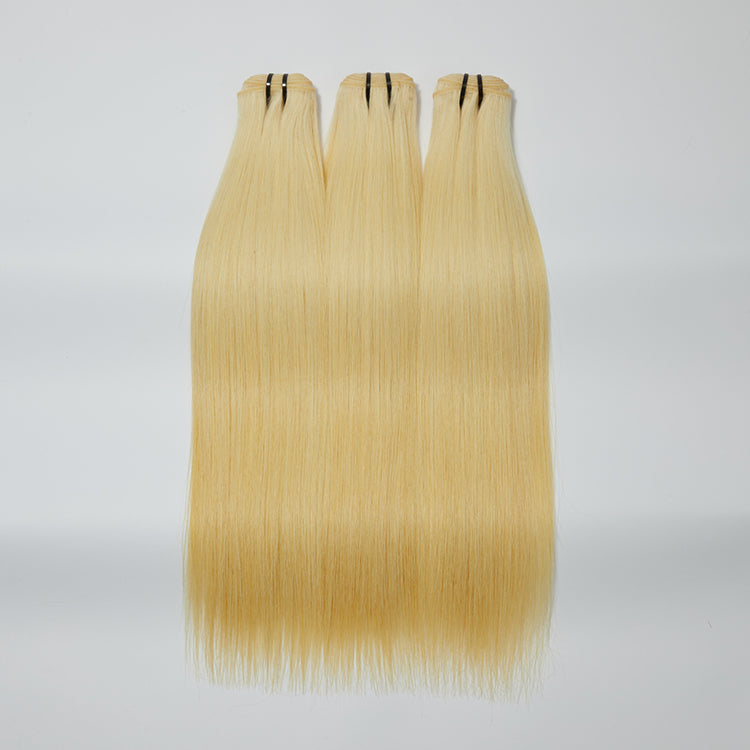 12A Premium Raw Indian Hair #613 Lightest Blonde Straight 12-30''