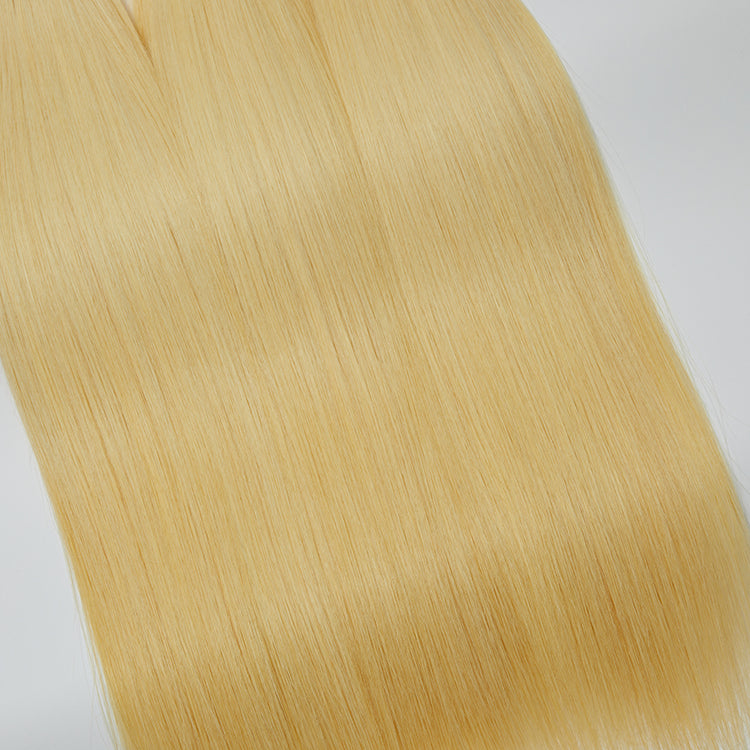 12A Premium Raw Indian Hair #613 Lightest Blonde Straight 12-30''