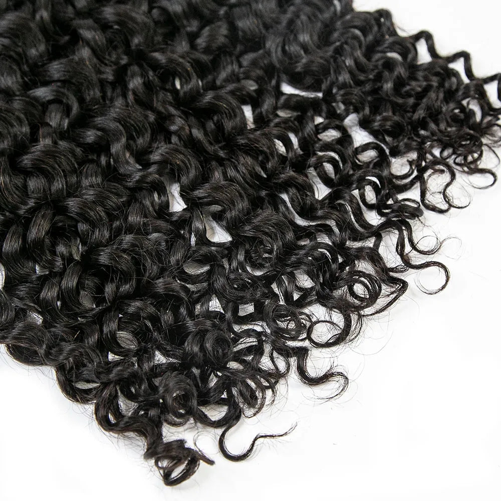 Water Wave Bulk Hair For Braiding #1B Natural Black