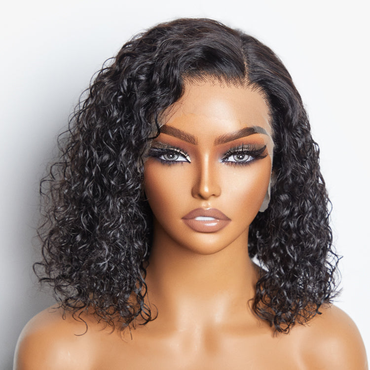 150% Density 13x4 3D Lace Frontal Bob Wig Water Wave