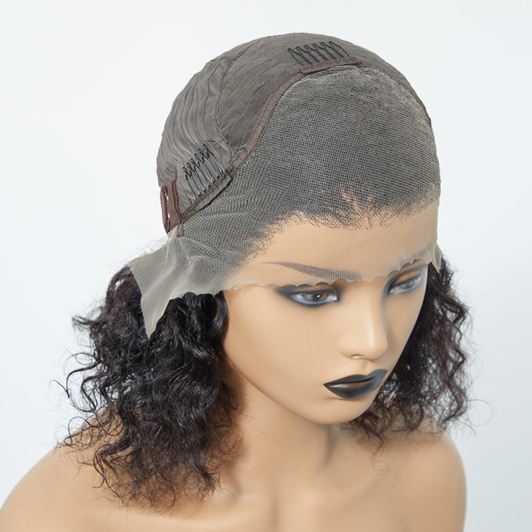 150% Density 13x4 3D Lace Frontal Bob Wig Water Wave