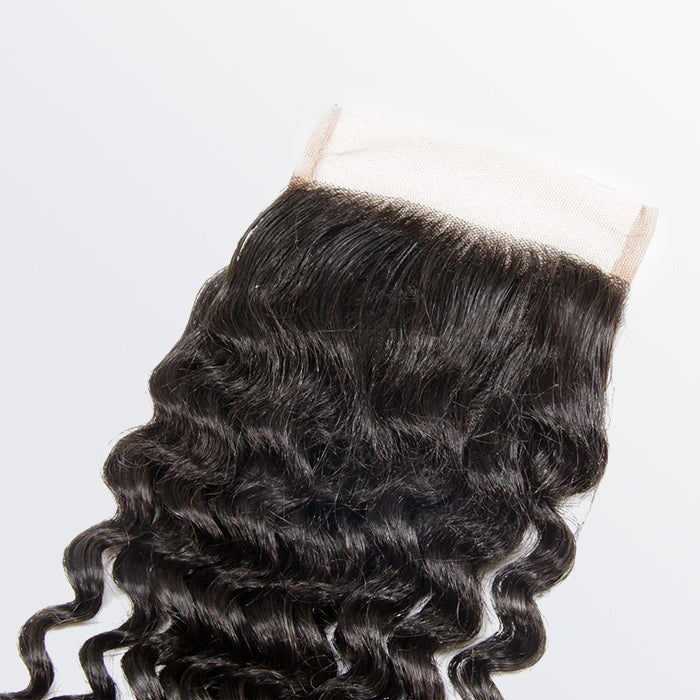 4x4 Free Parted Lace Closure Deep Curly
