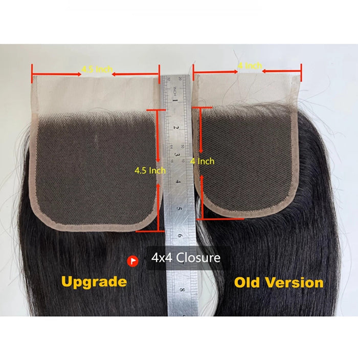 4.5x 4.5 Upgrade Free Parted Lace Closure Body Wave