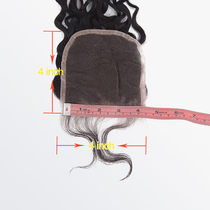 4x4 Free Parted Lace Closure Water Wave