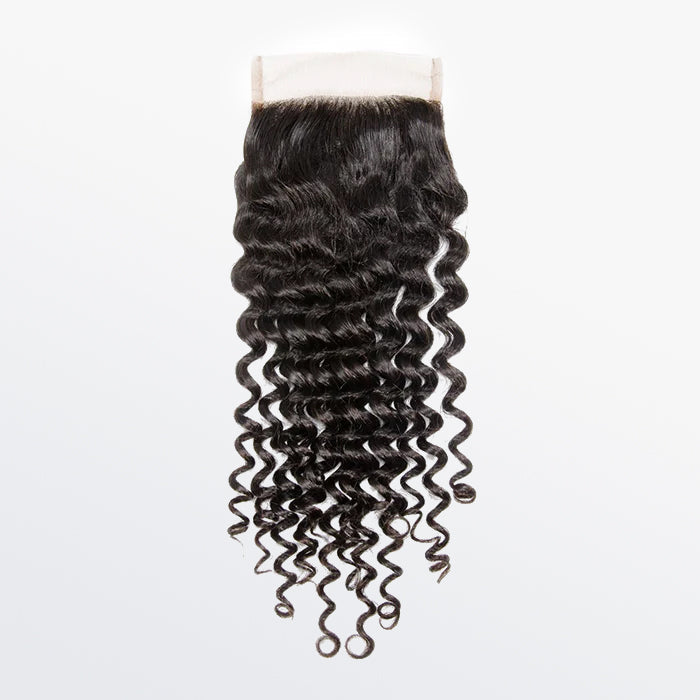 4x4 Free Parted Lace Closure Deep Curly