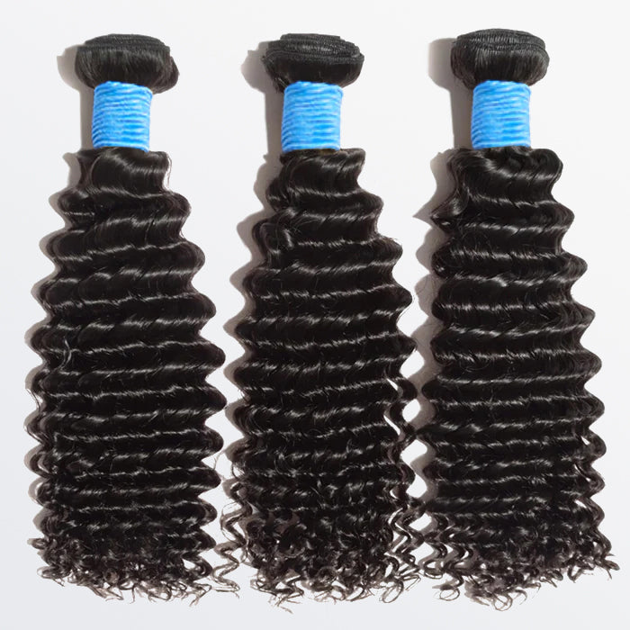 Deep Curly Brazilian 100% Virgin Hair Bundles 10-30''
