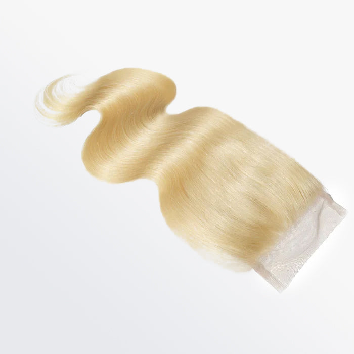 4x4 12A Free Parted Lace Closure Body Wave #613