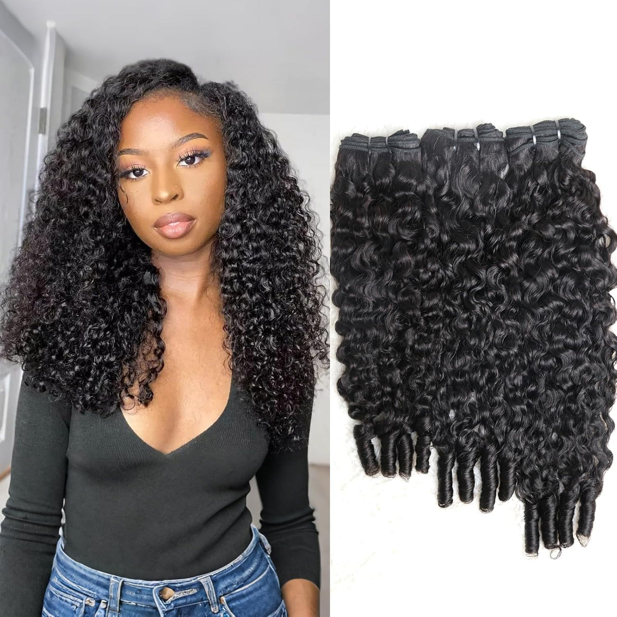 Burmese Curly Brazilian 100% Virgin Hair Bundles 14-28''