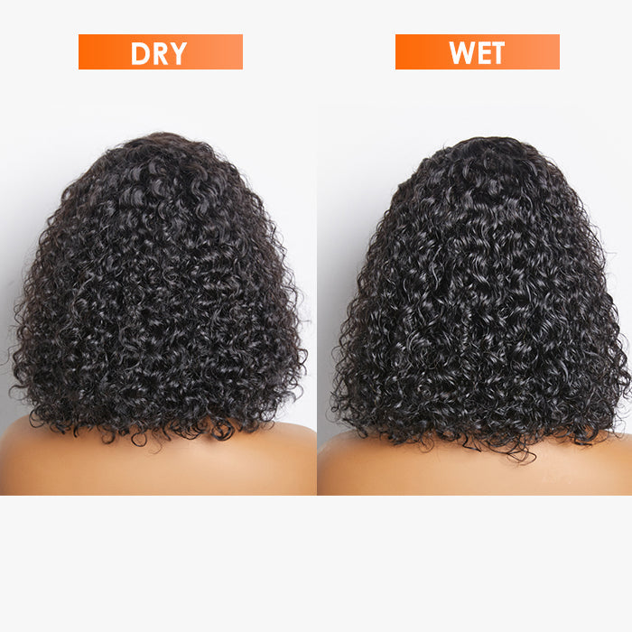 150% Density 13x4 Pre-Plucked Lace Frontal Bob Wig Curly