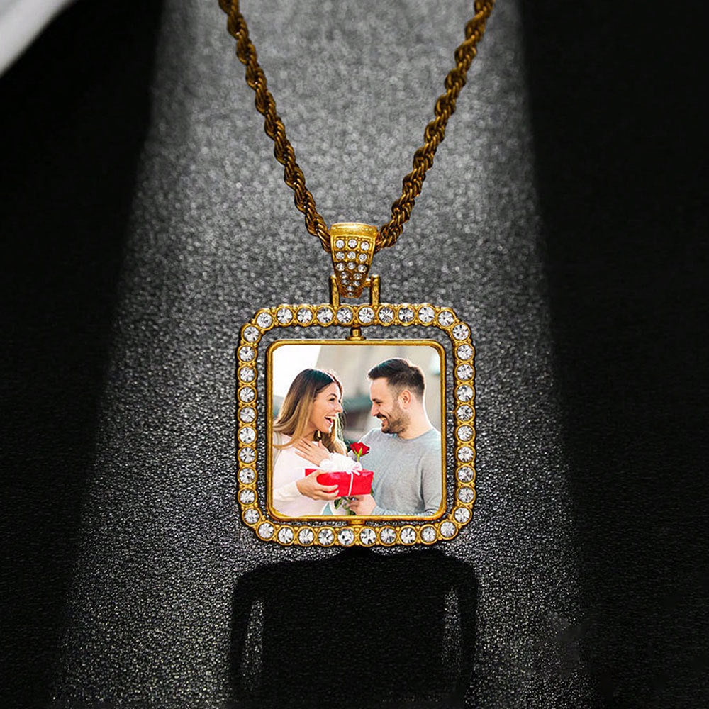 Custom-Made, Ships in 5-7 Days Men's photo customized necklace