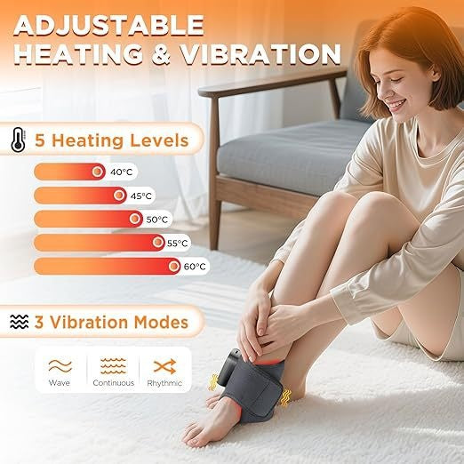 Electric ankle protection hot compress vibrating foot massager massage protector