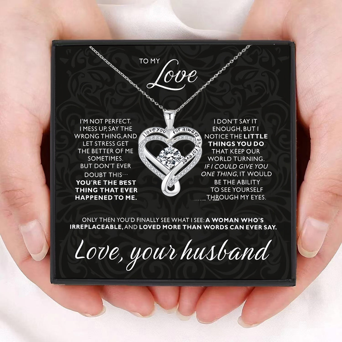 Eternal Heart Necklace for Women Personalized Heart PendantChoker Necklace Neck Chain