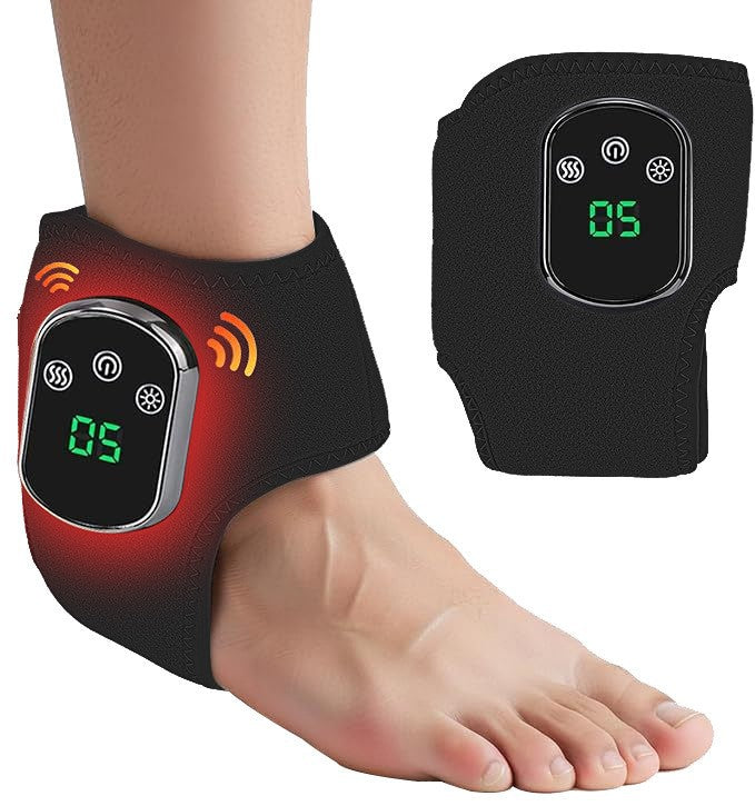 Electric ankle protection hot compress vibrating foot massager massage protector