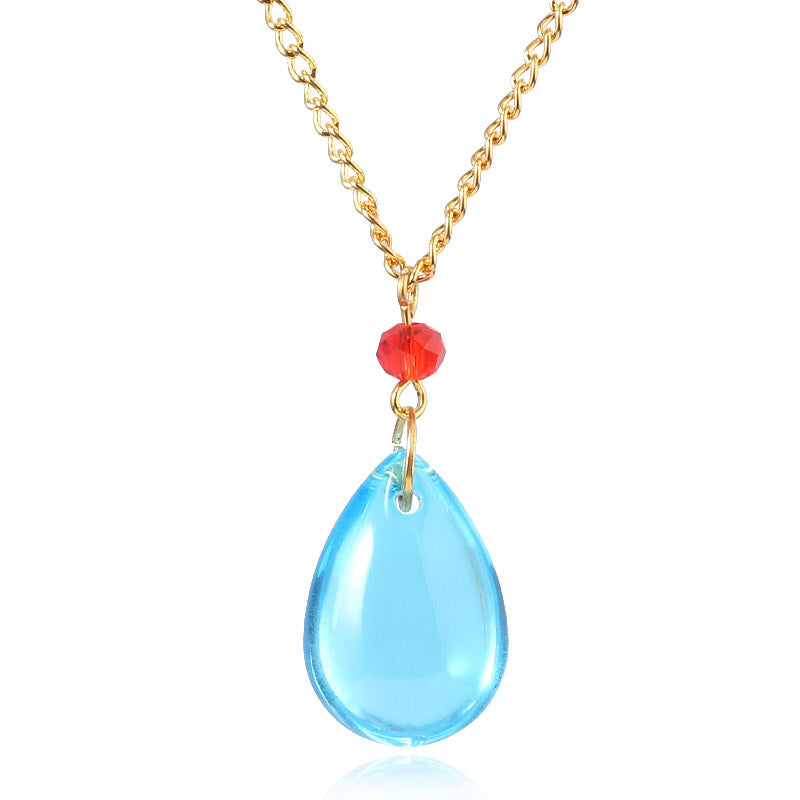 Anime emerald Hal Hall same style zircon copper earrings cos peripherals no need for ear piercing
