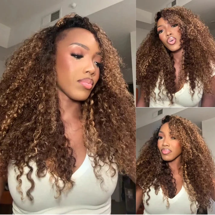 Burmese Curly 100% Virgin Hair Bundles #T1B/P4/27